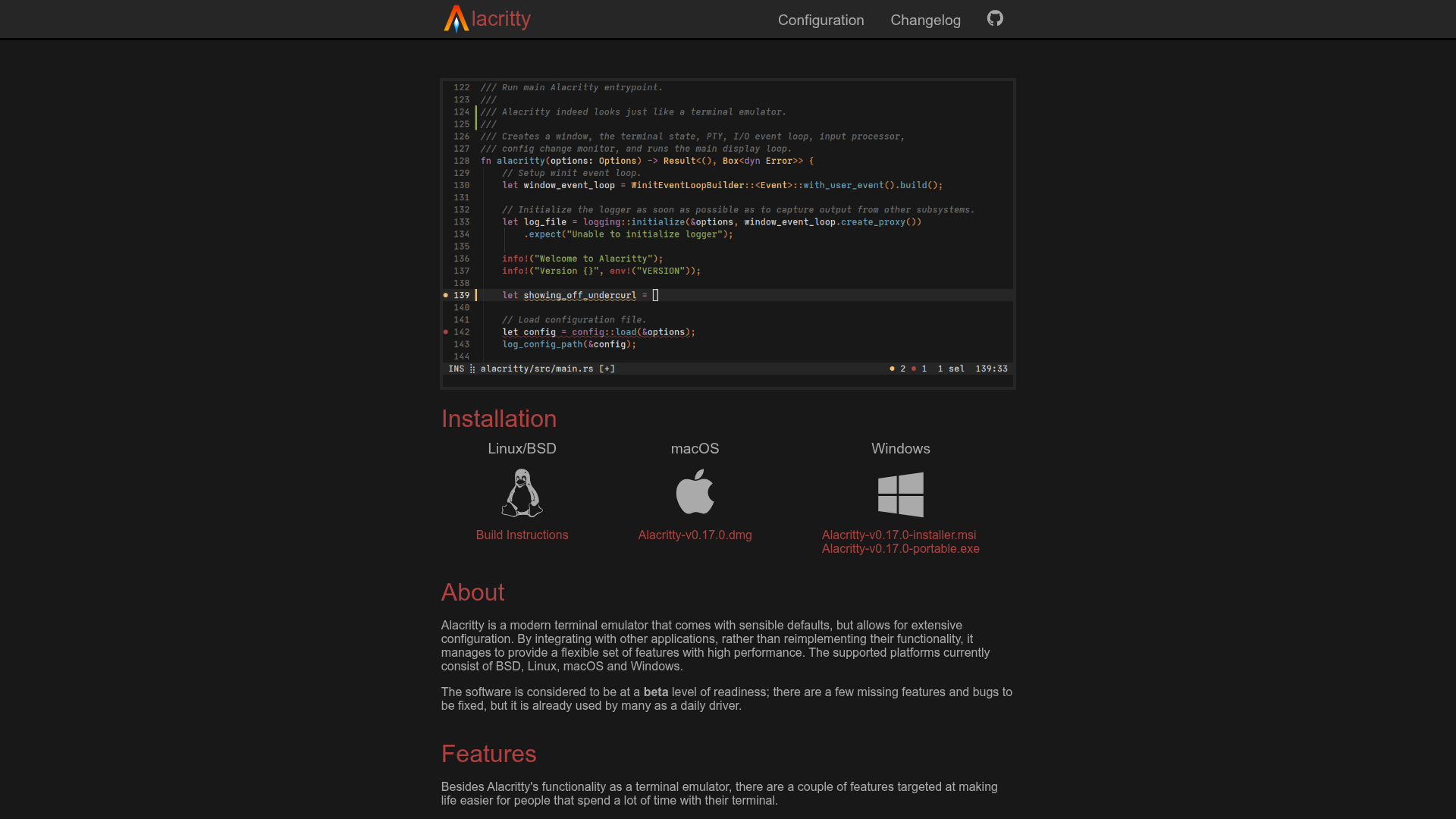 Alacritty preview