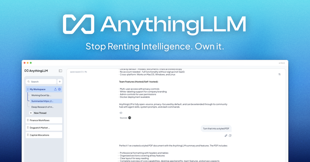 AnythingLLM preview