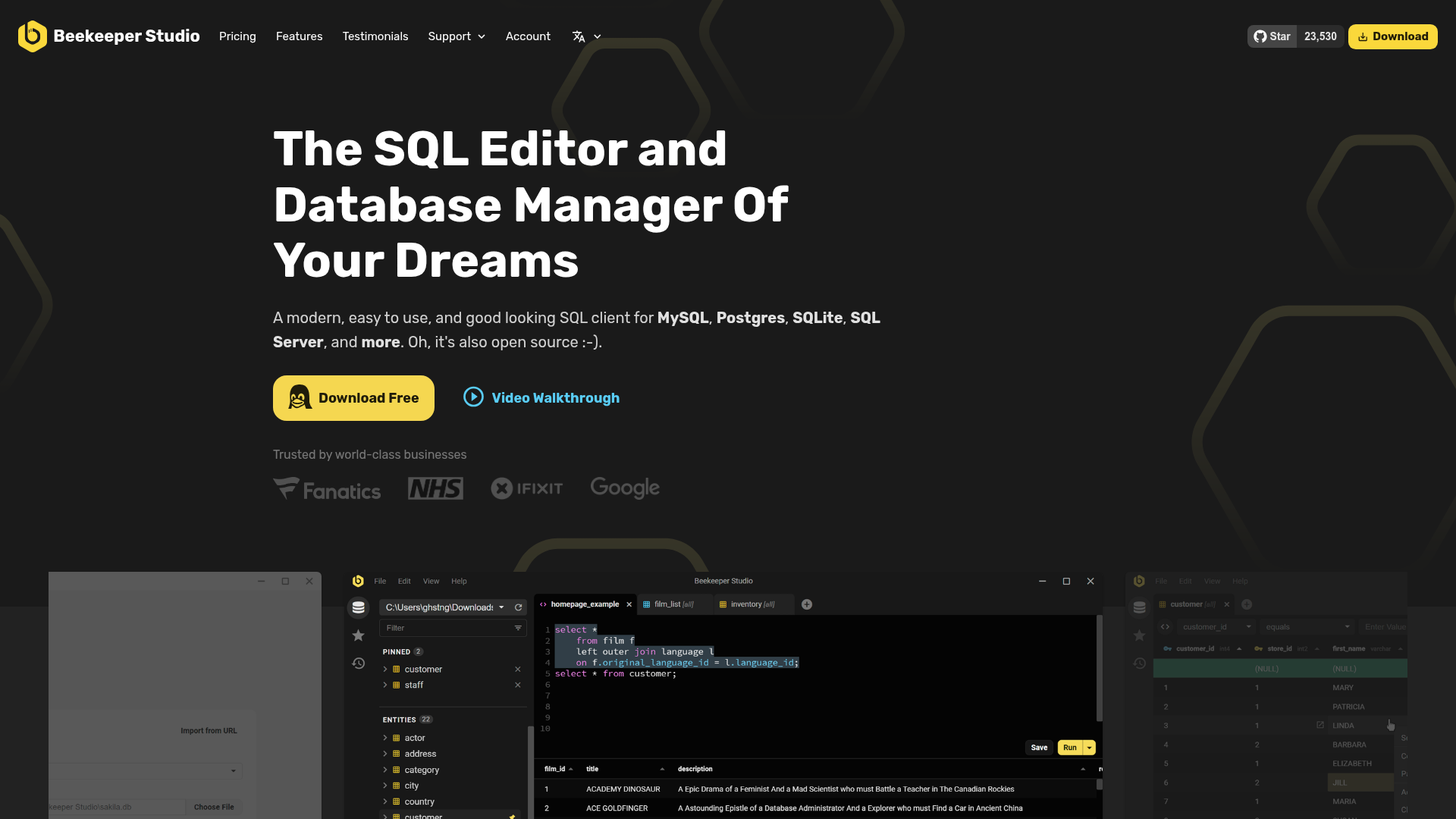 Beekeeper Studio preview