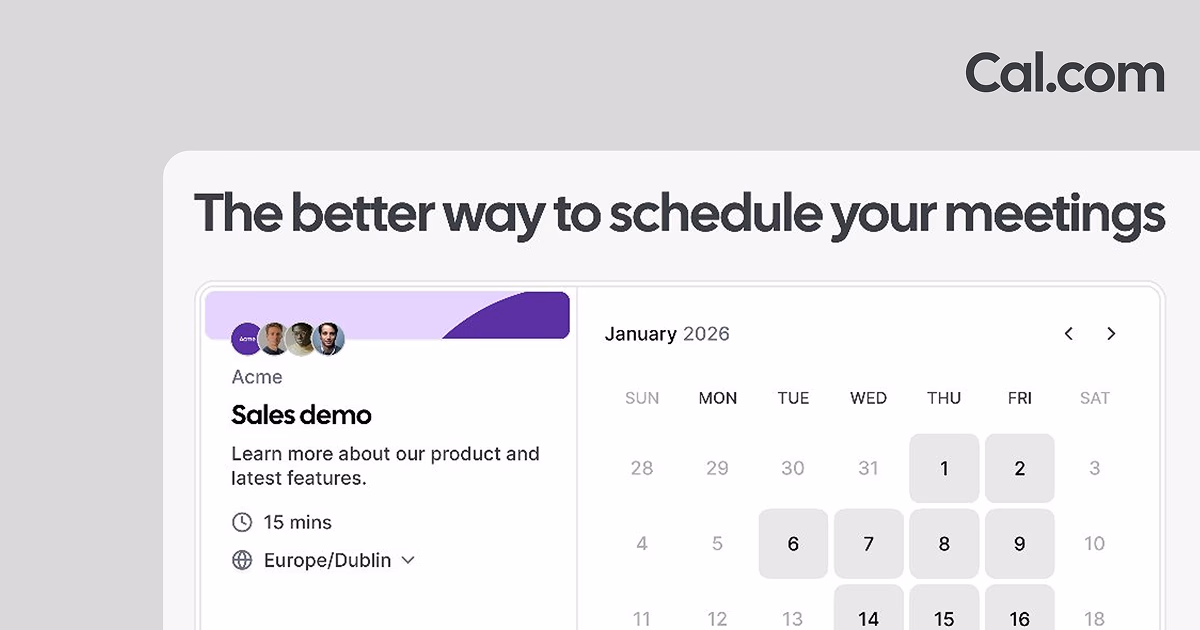 Cal.com preview