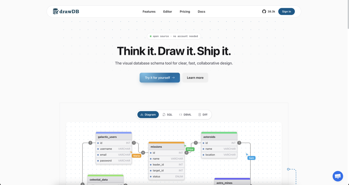 drawDB preview