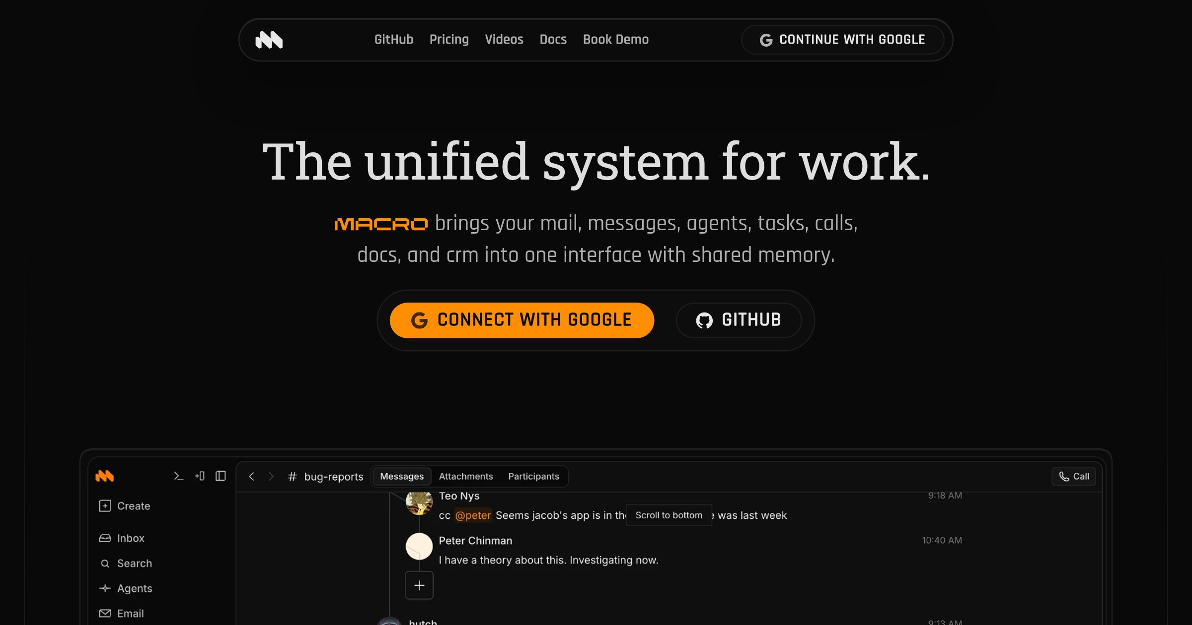 Macro Docs preview