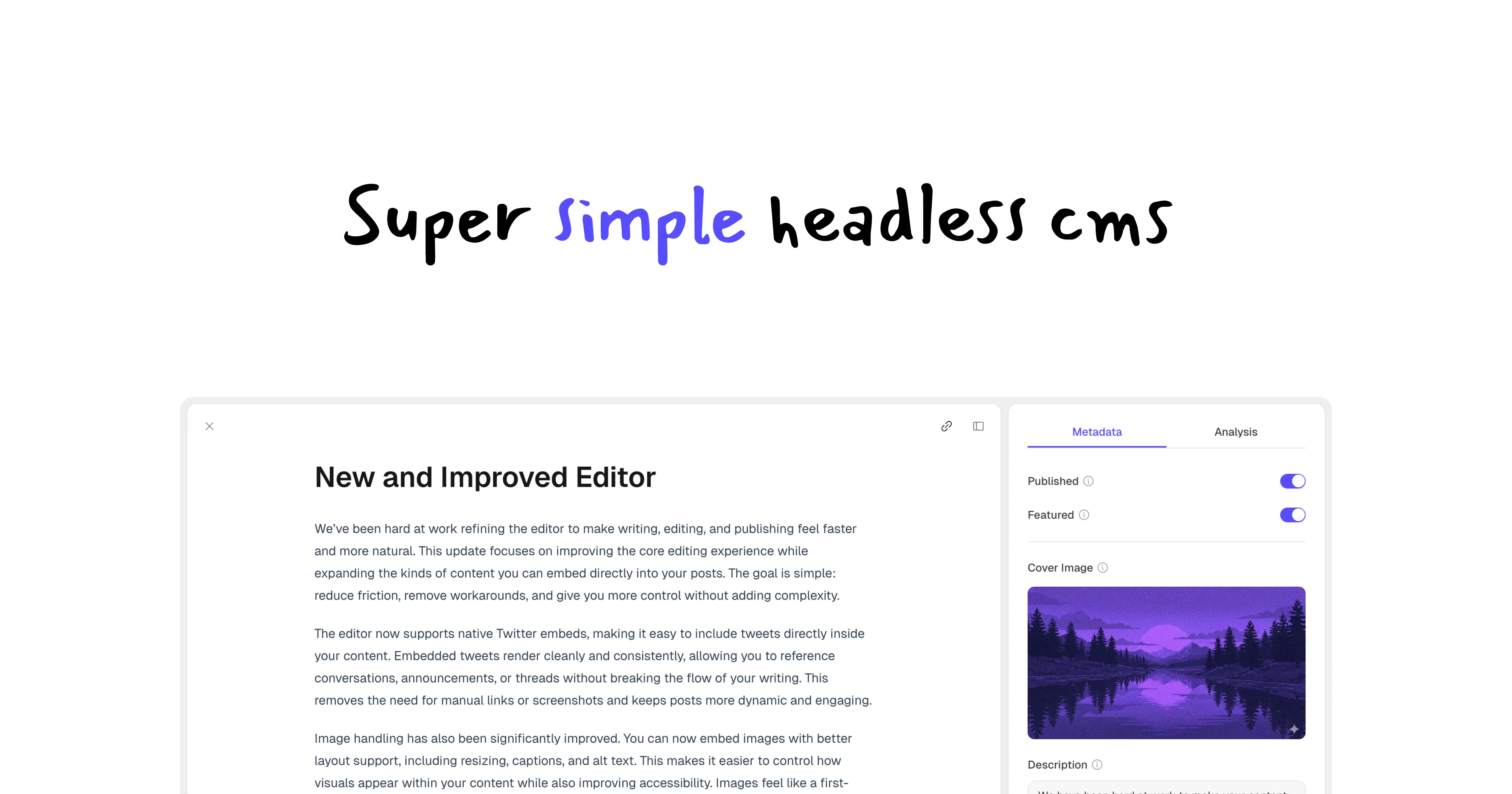 Marble CMS preview