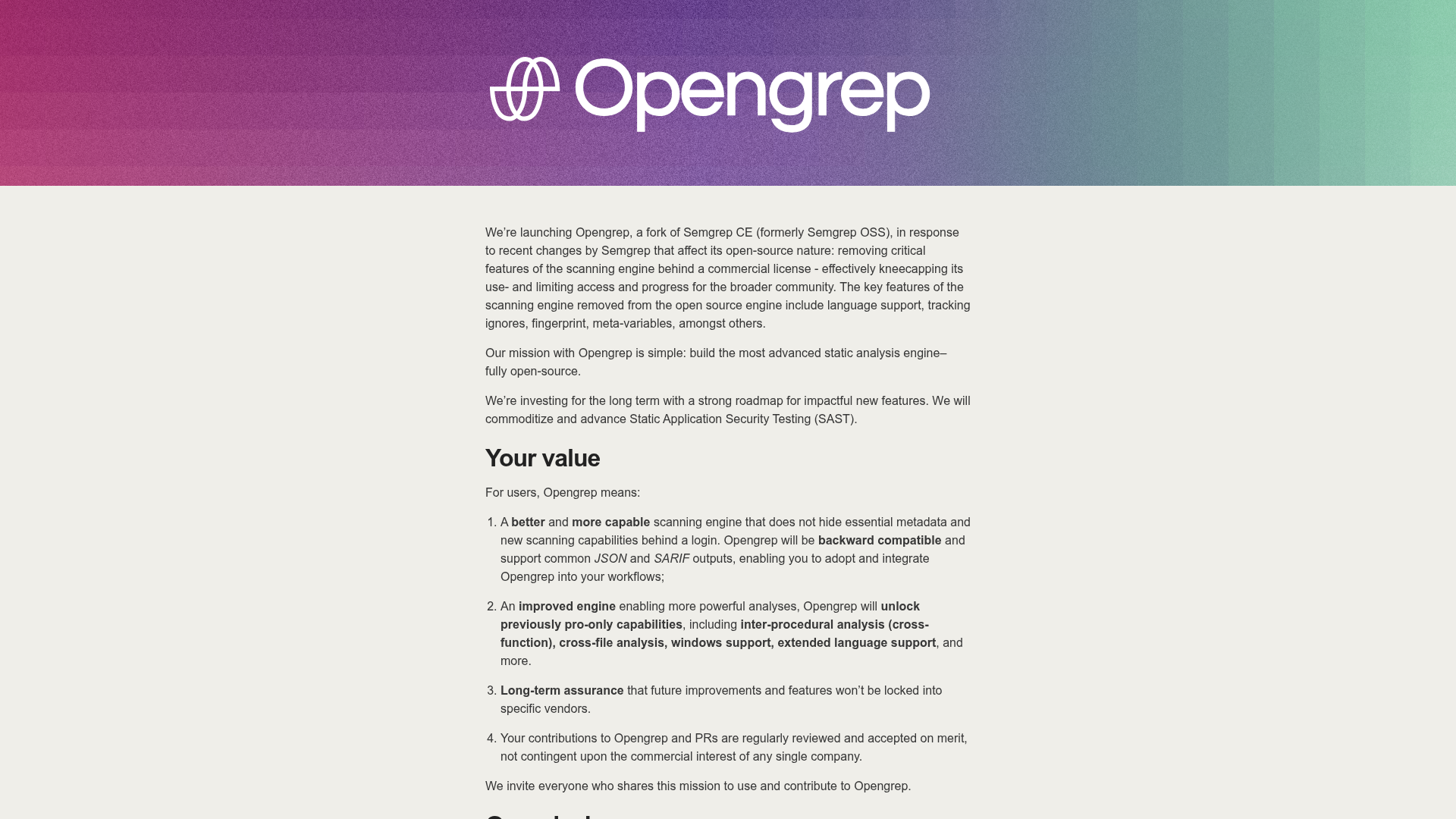 Opengrep preview
