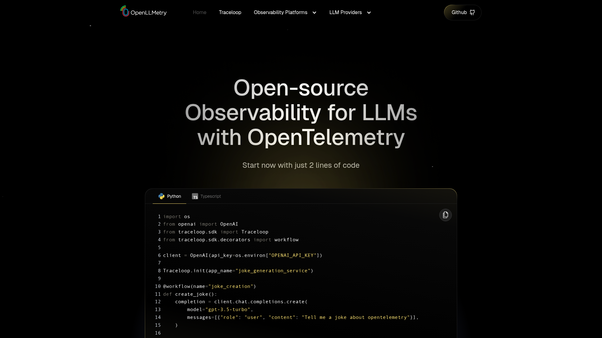 OpenLLMetry preview