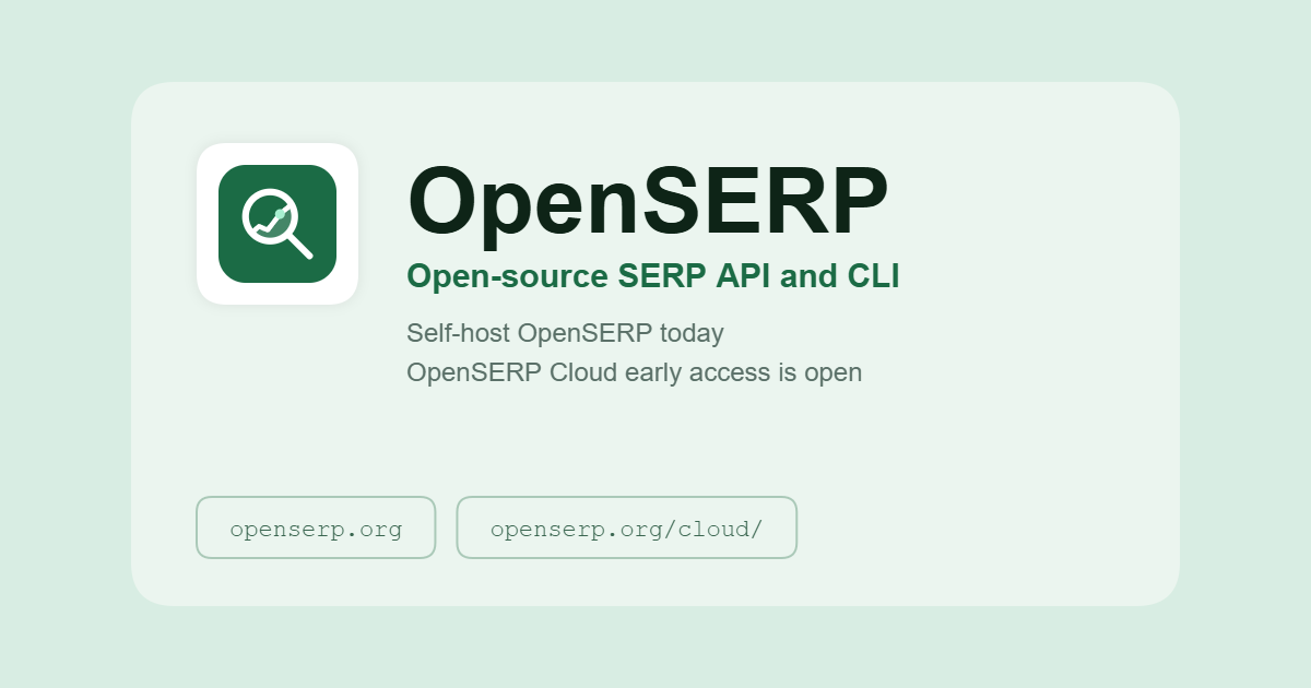 OpenSERP preview
