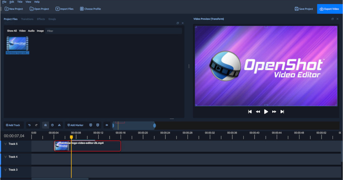 OpenShot preview