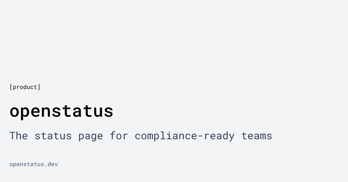 OpenStatus preview