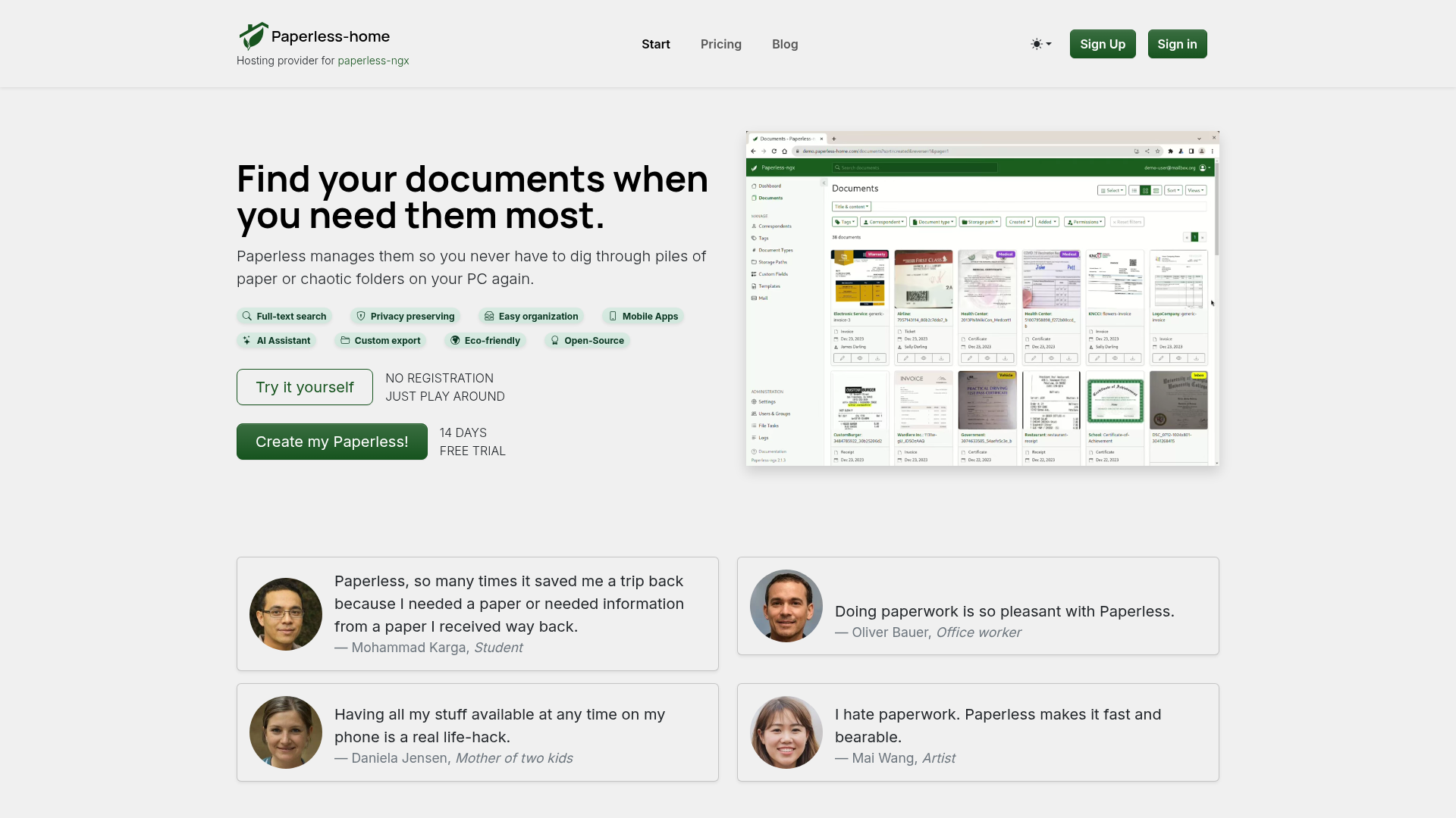 Paperless-home preview