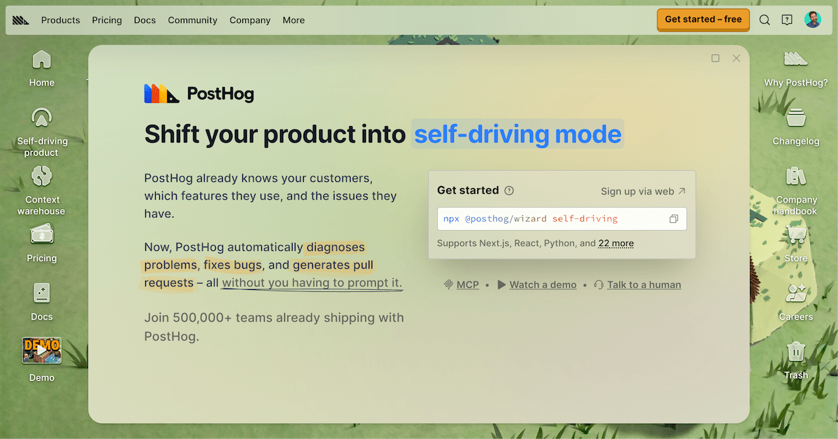 PostHog preview