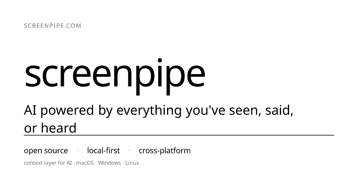 screenpipe preview