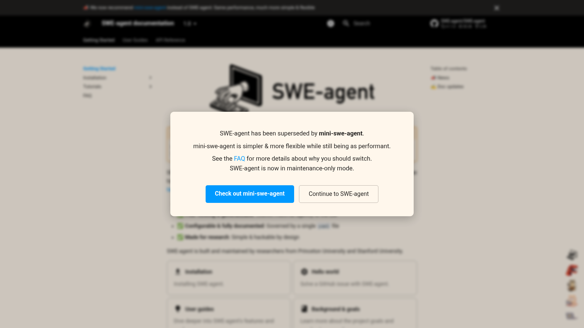 SWE-agent preview