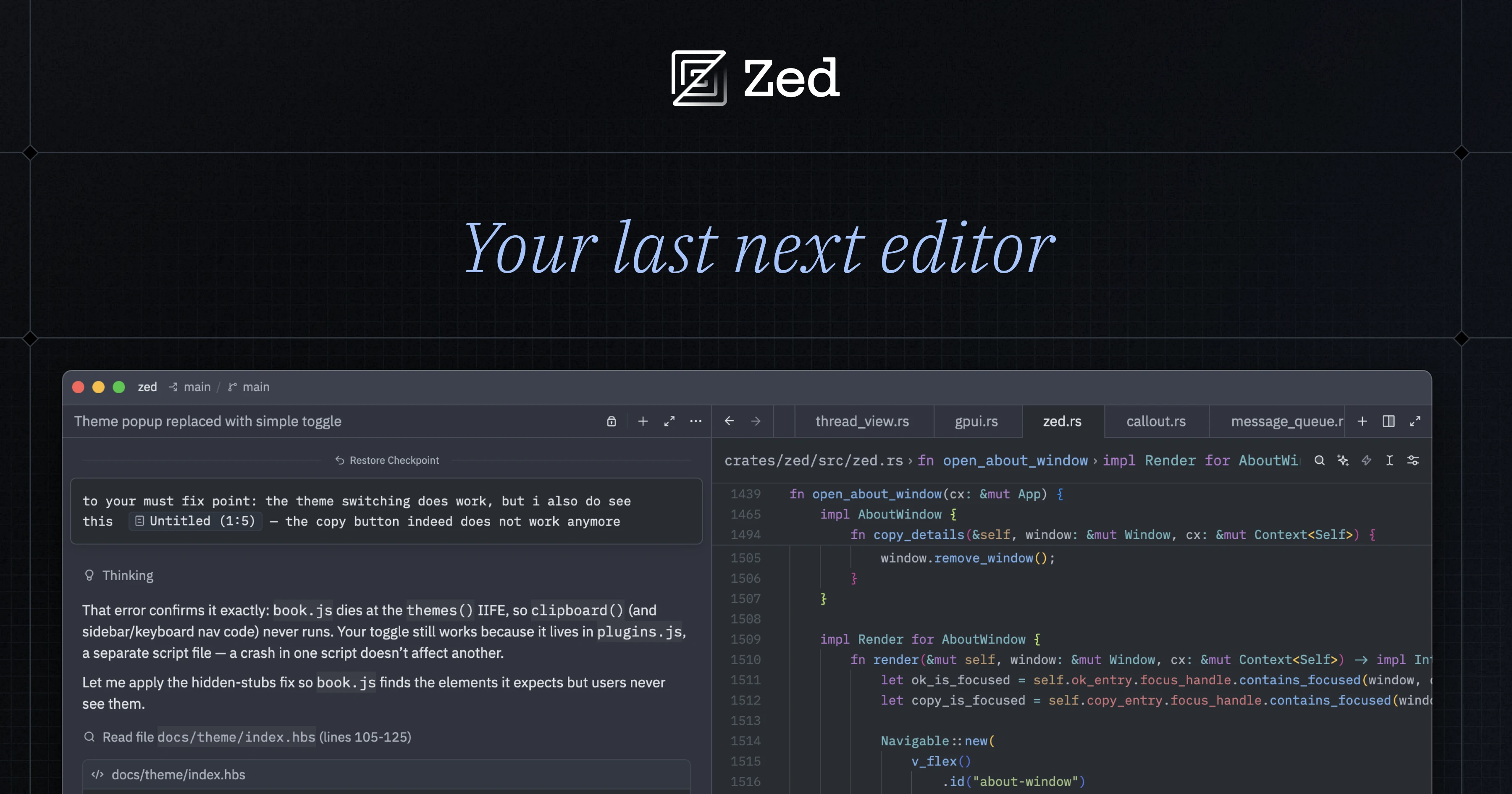 Zed preview