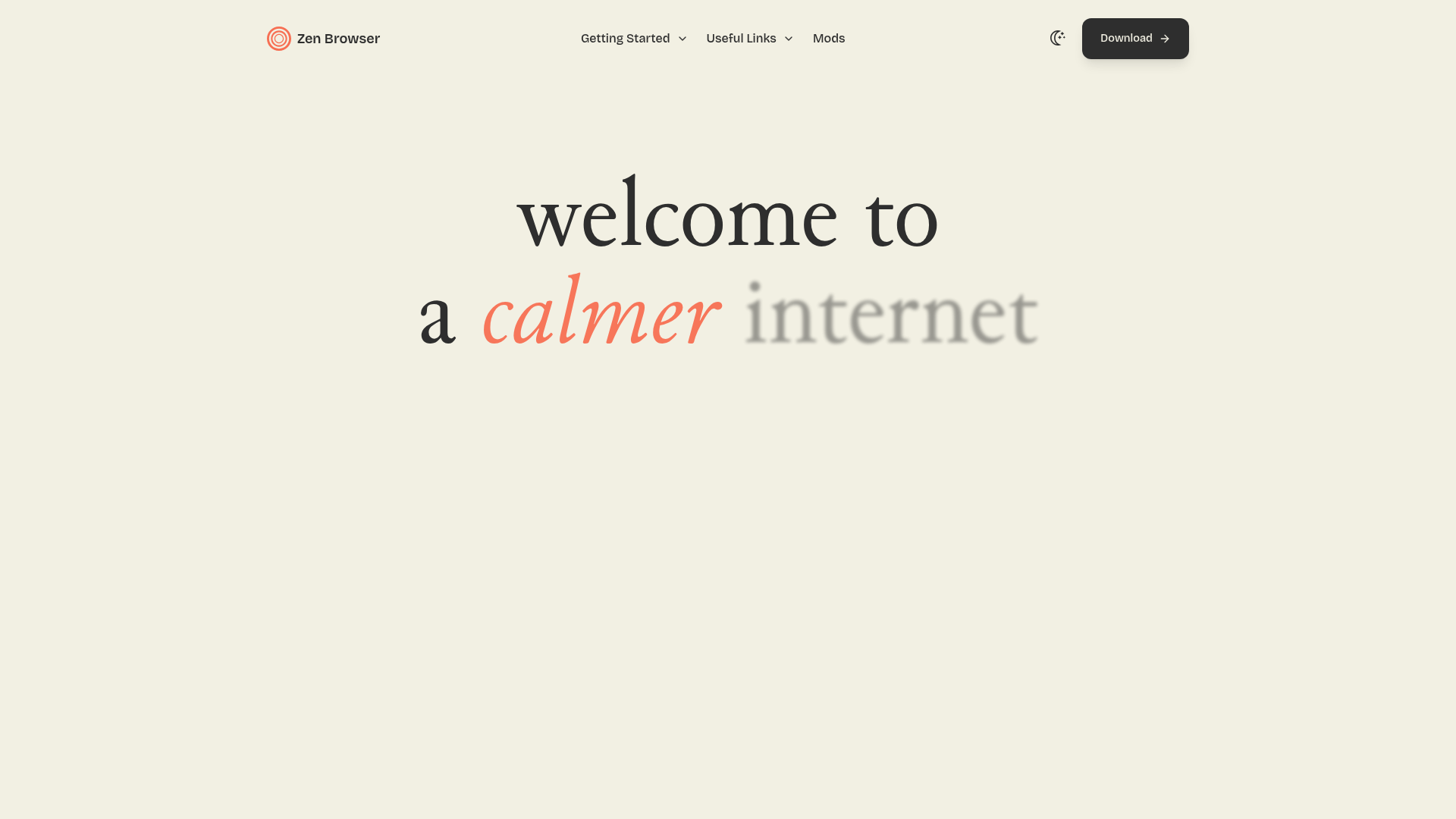 Zen Browser preview
